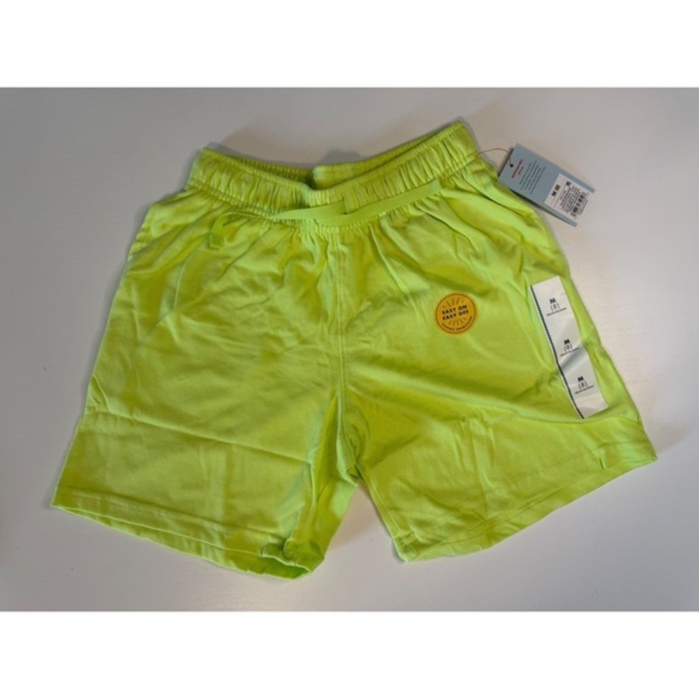 Cat & Jack Boys Knit Shorts Neon Yellow Green Size M 8 Above The Knee Drawstring